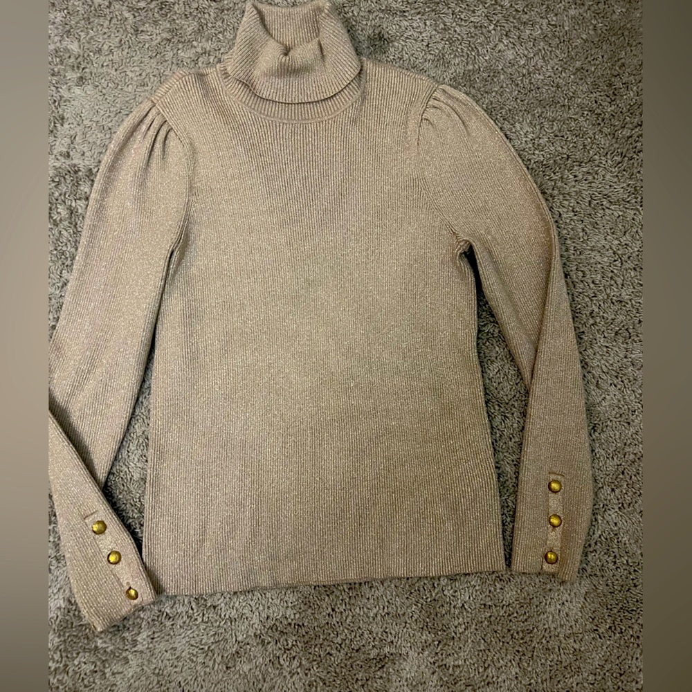 Lauren Ralph Lauren gold metallic turtleneck